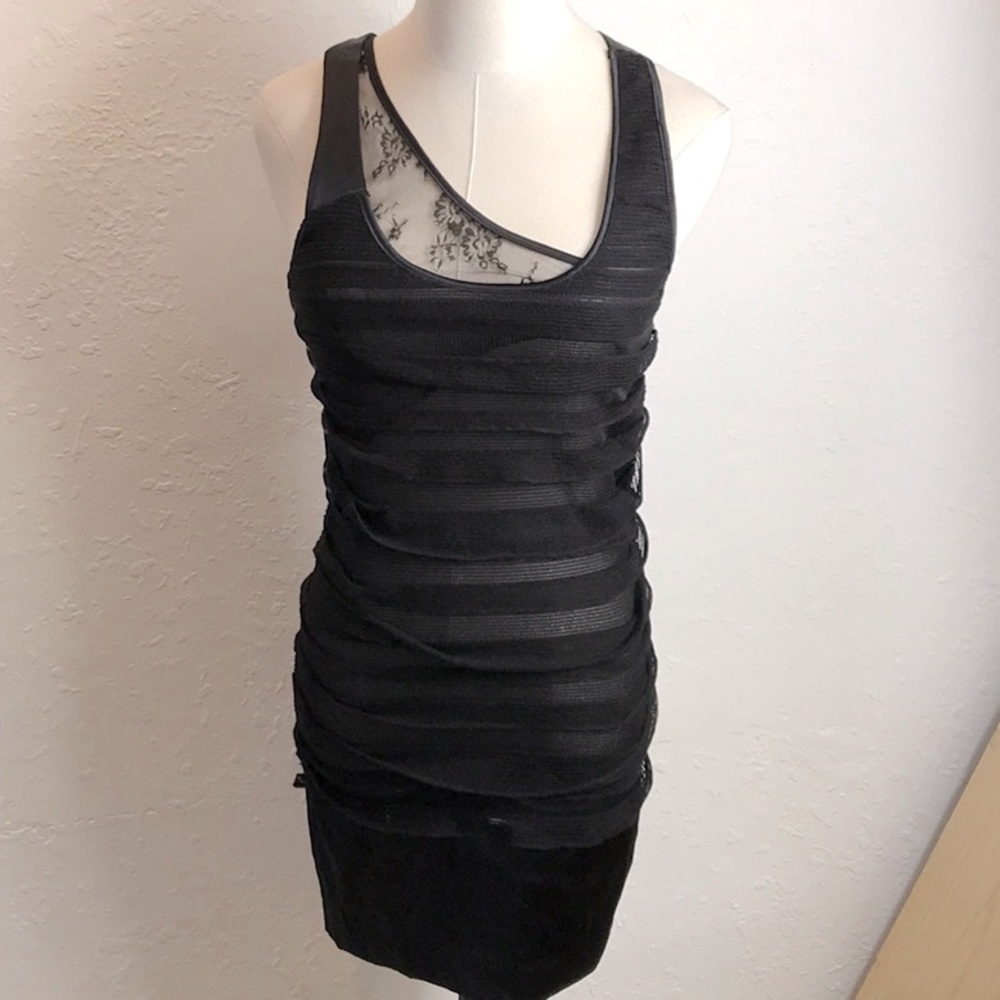 Ruffle satin dress